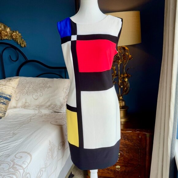 Joseph Ribkoff Mondrian Dress - Picture 1 of 11